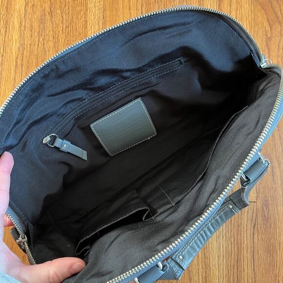 Coach Signature Hampton Monogram Gray Leather Bag - Picture 7 of 7